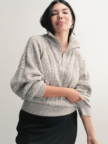 Trusty Cable Knit Sweater | Pebble