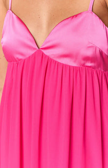 Dekota Contrast Maxi Dress | Hot Pink