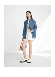Denim Shorts | White