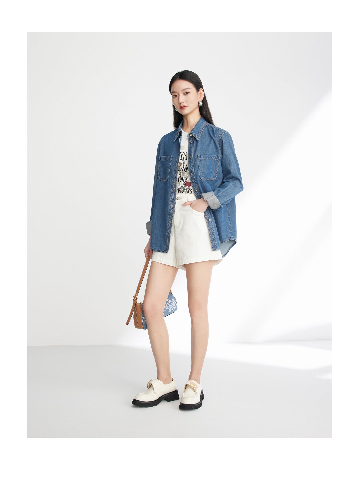 Denim Shorts | White