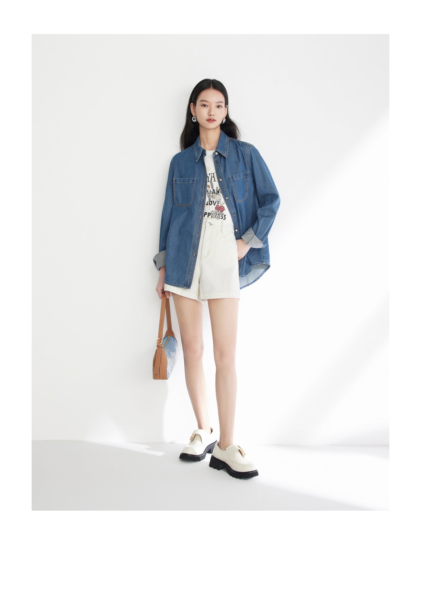 Denim Shorts | White