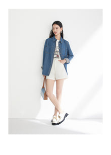 Denim Shorts | White