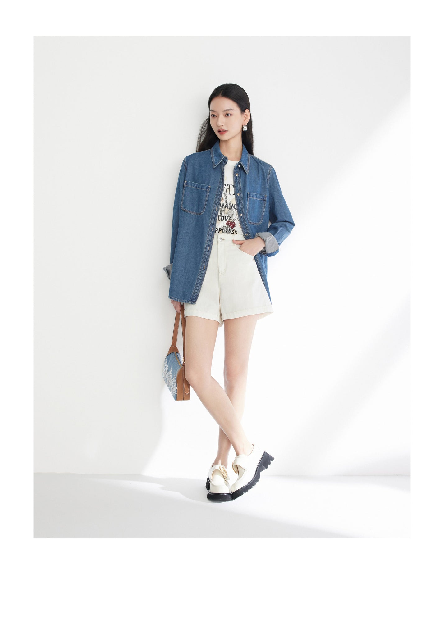 Denim Shorts | White