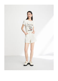 Denim Shorts | White