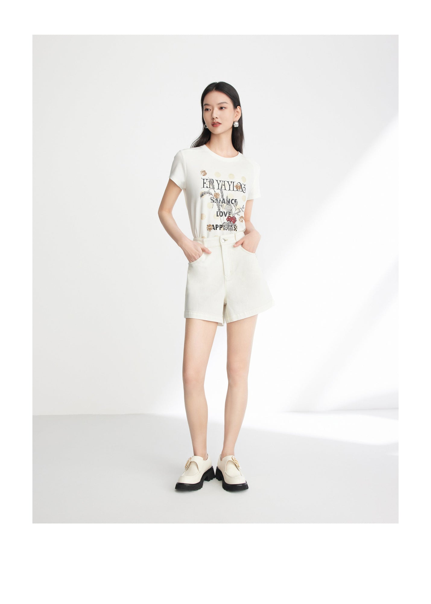Denim Shorts | White