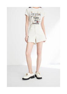 Denim Shorts | White