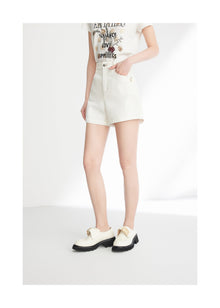 Denim Shorts | White