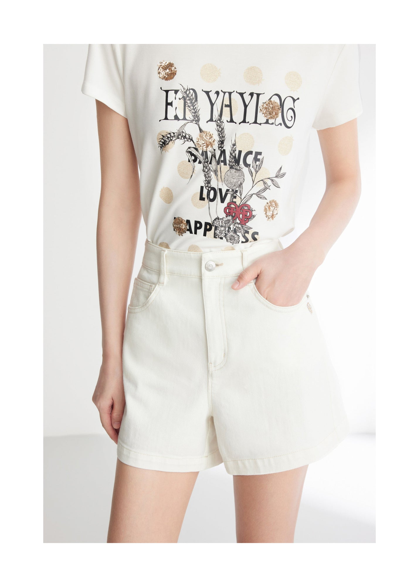 Denim Shorts | White