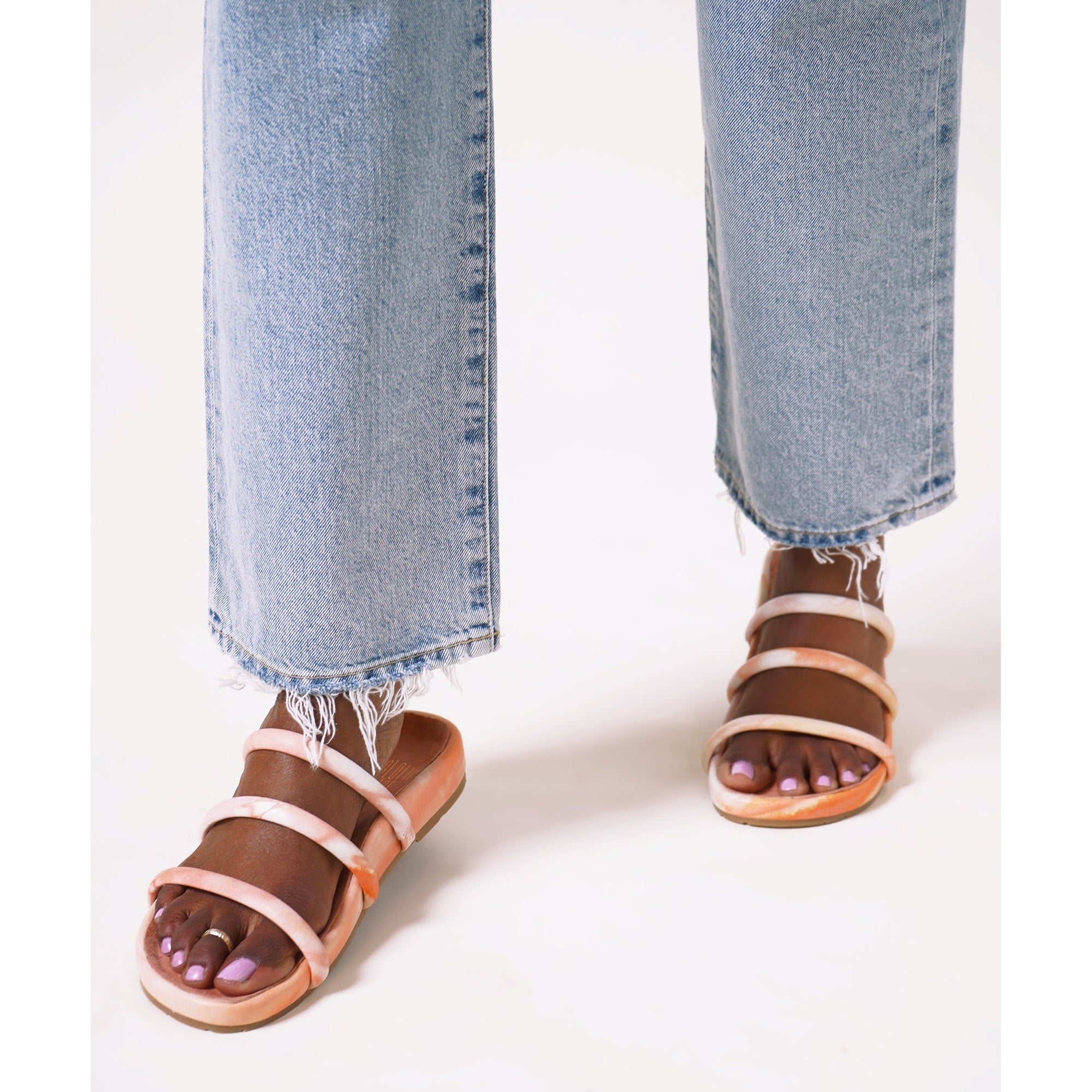 Dolly Strappy Flat Sandal | Sundown