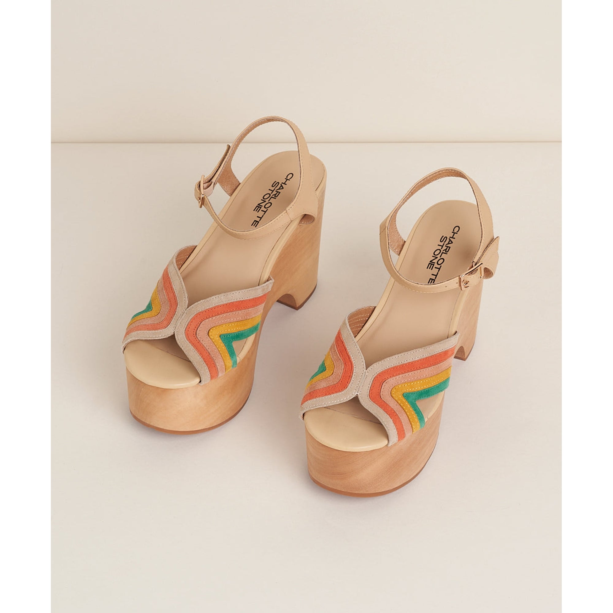 Donna Chunky Platform Clog Sandal | Rainbow