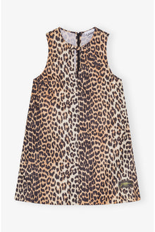 Duchesse Nylon Mini Dress | Leopard