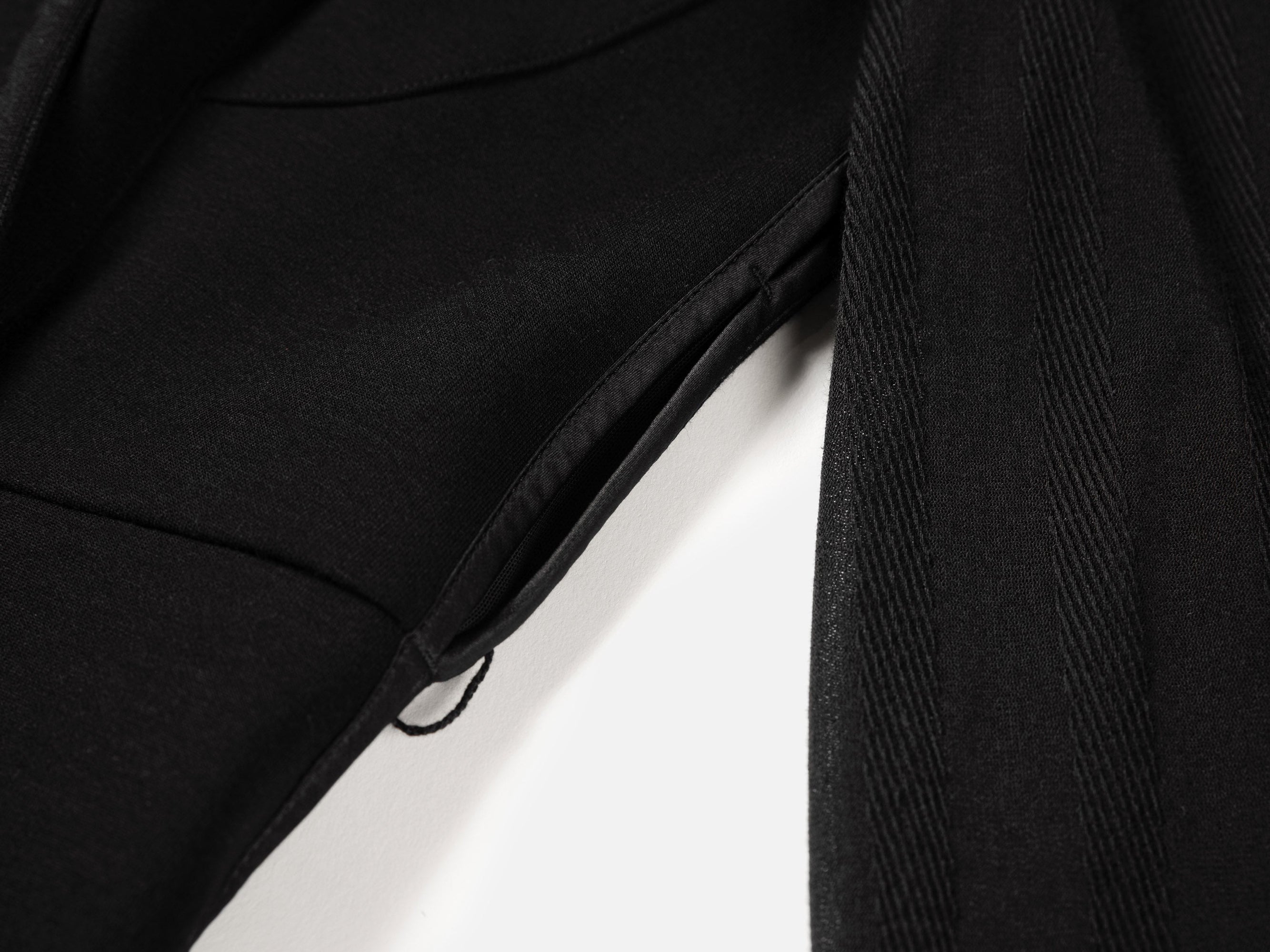 V-Neck Sheer Textured Sleeve Midi Dress | Black