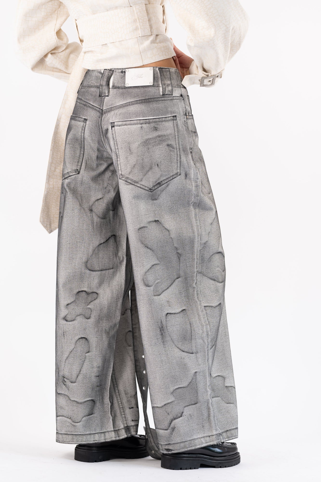 Faria Belted Jeans | Grey