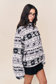 Womens | Guizio Sherpa Zip Up Jacket | Fair Isle