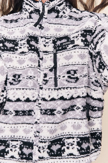 Womens | Guizio Sherpa Zip Up Jacket | Fair Isle