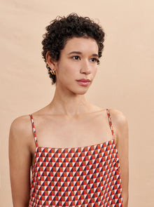 Elodie Mini Dress | Red x Multi