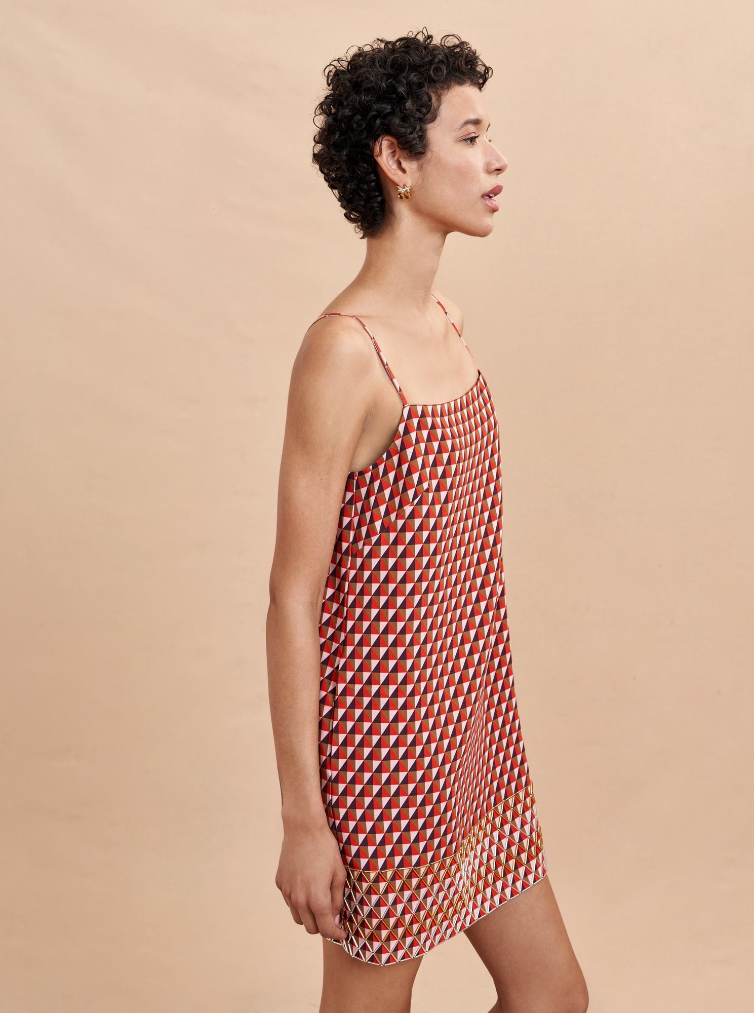 Elodie Mini Dress | Red x Multi