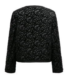 Cropped Quilted Jacket | Black