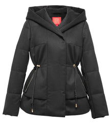 Cashmere Goose Down Jacket | Black