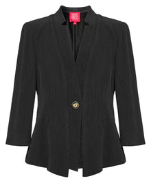Commuter 3/4 Sleeve Waist-Defining Blazer | Black