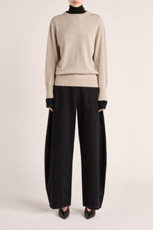 Mari Cashmere Crew Sweater | Oat Marle