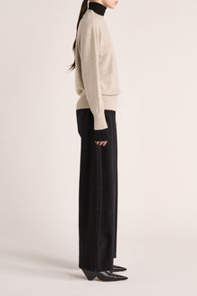 Mari Cashmere Crew Sweater | Oat Marle
