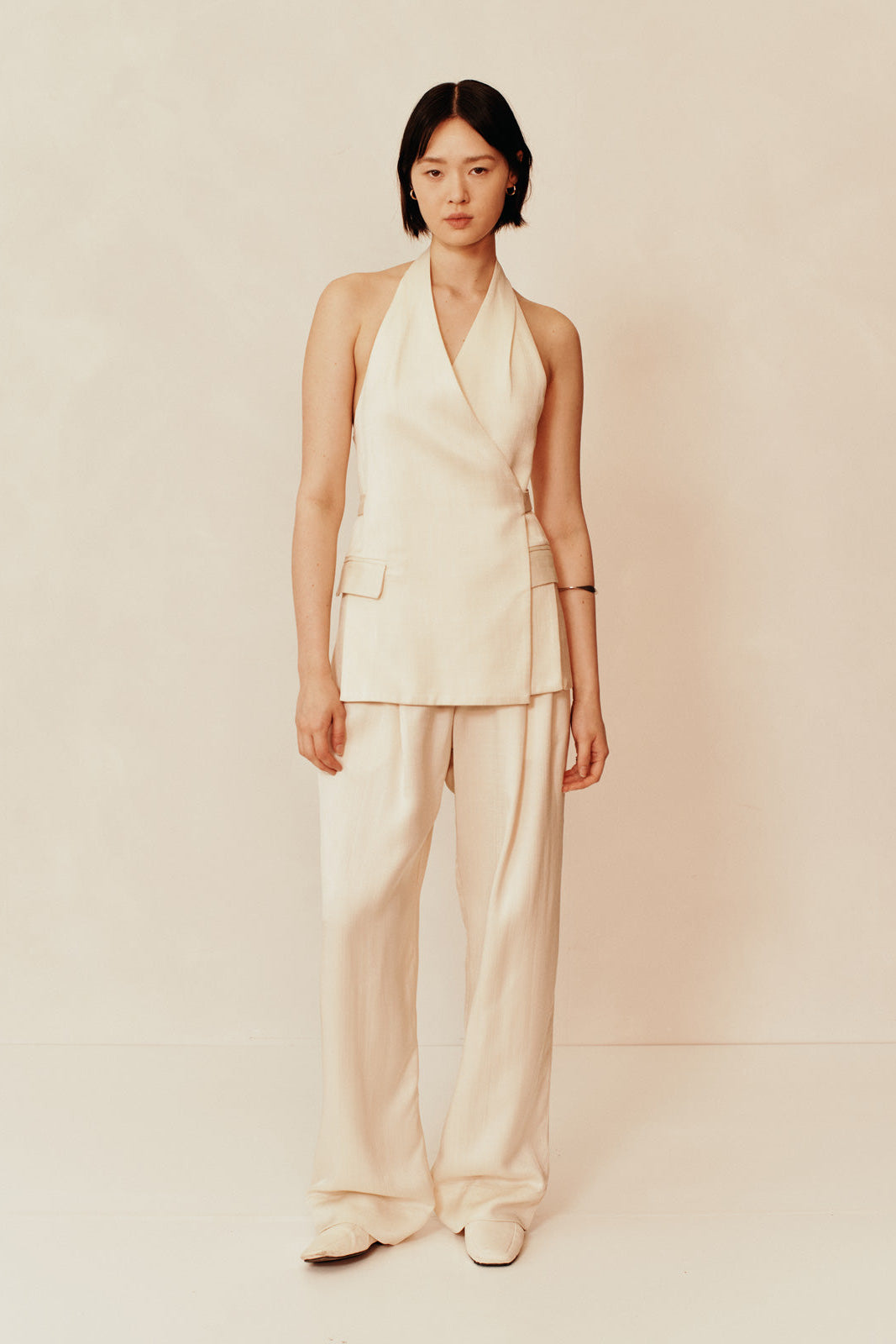 Twills Tailored Vest | Crema