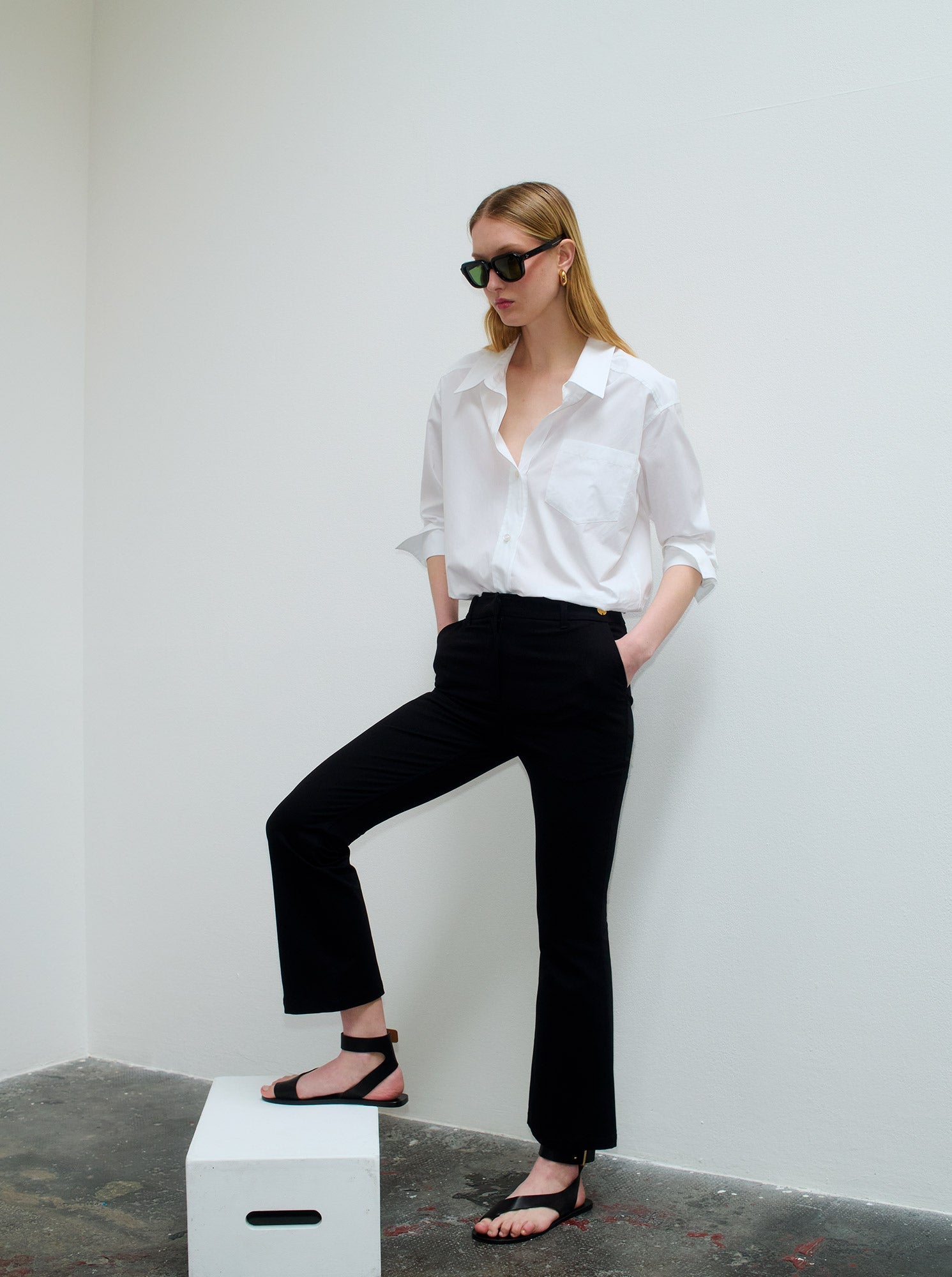 Petra Poplin Shirt | White