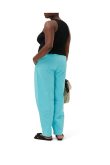 Elasticated Curve Trousers | Blue Curacao