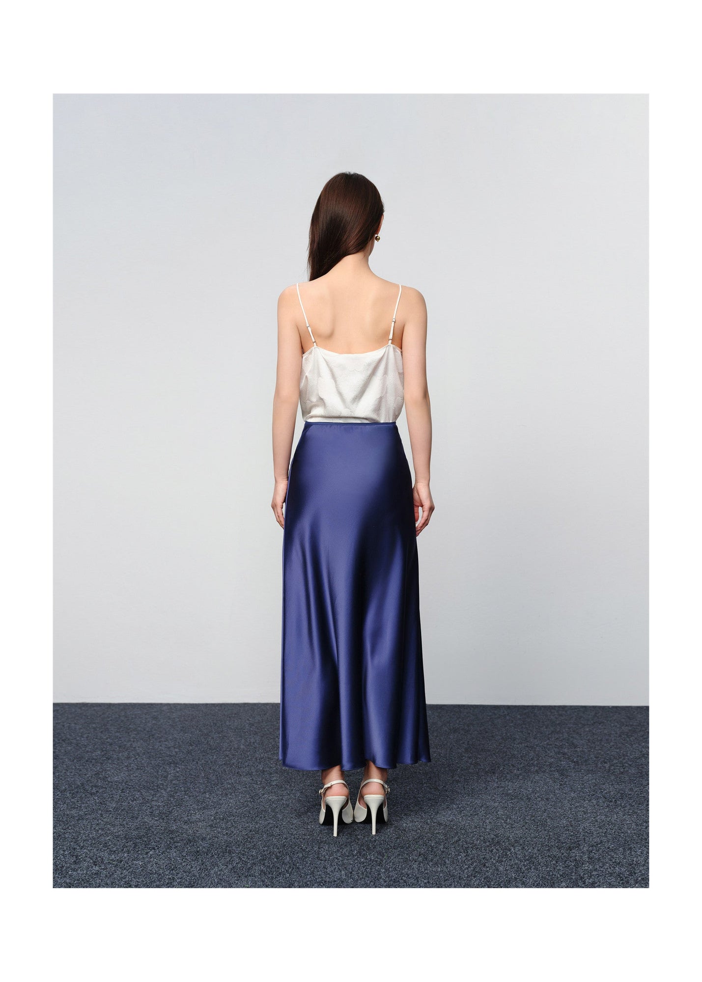 Elegant Midi Skirt | Navy