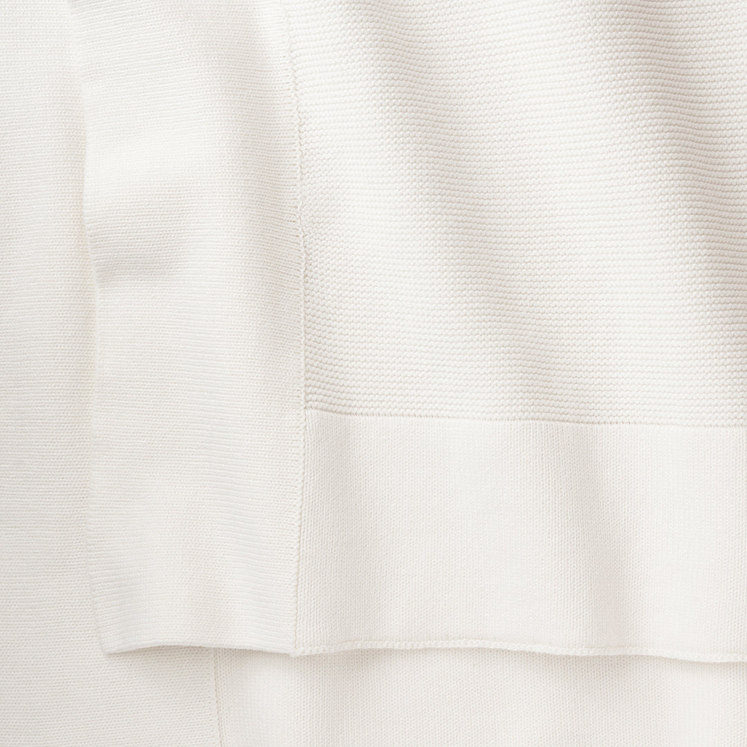 Unisex | White Sofia + Finn Knit Baby Blanket | White