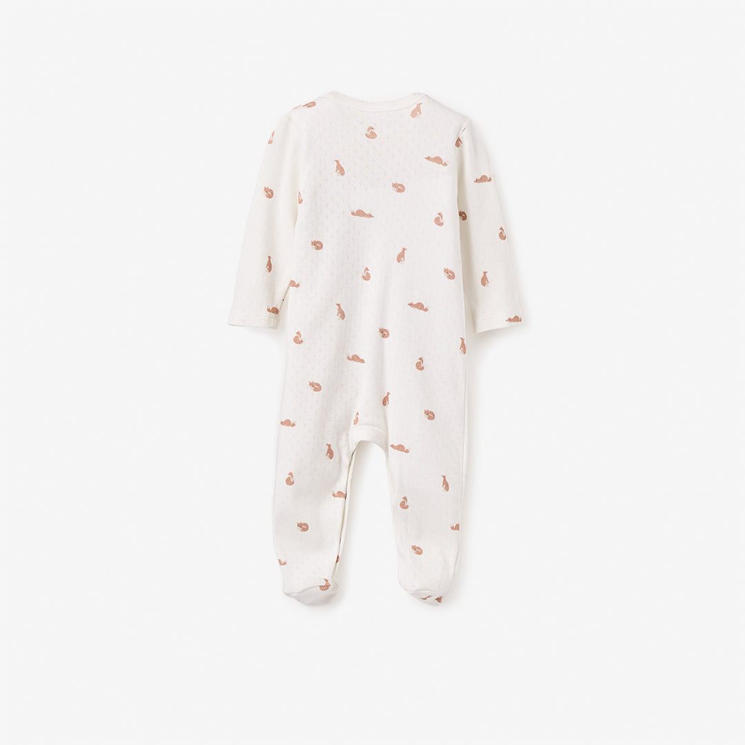 Boys | Printed Organi Cotton Jumpsuit | White