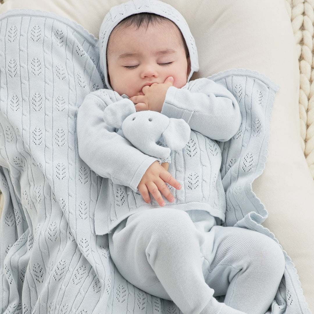 Girls | Cloud Blue Baby Layette Set w. box | Blue