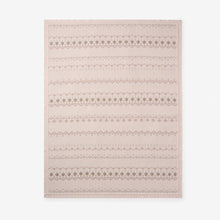 Unisex | Acorn Fairisle Knit Baby Blanket | Taupe