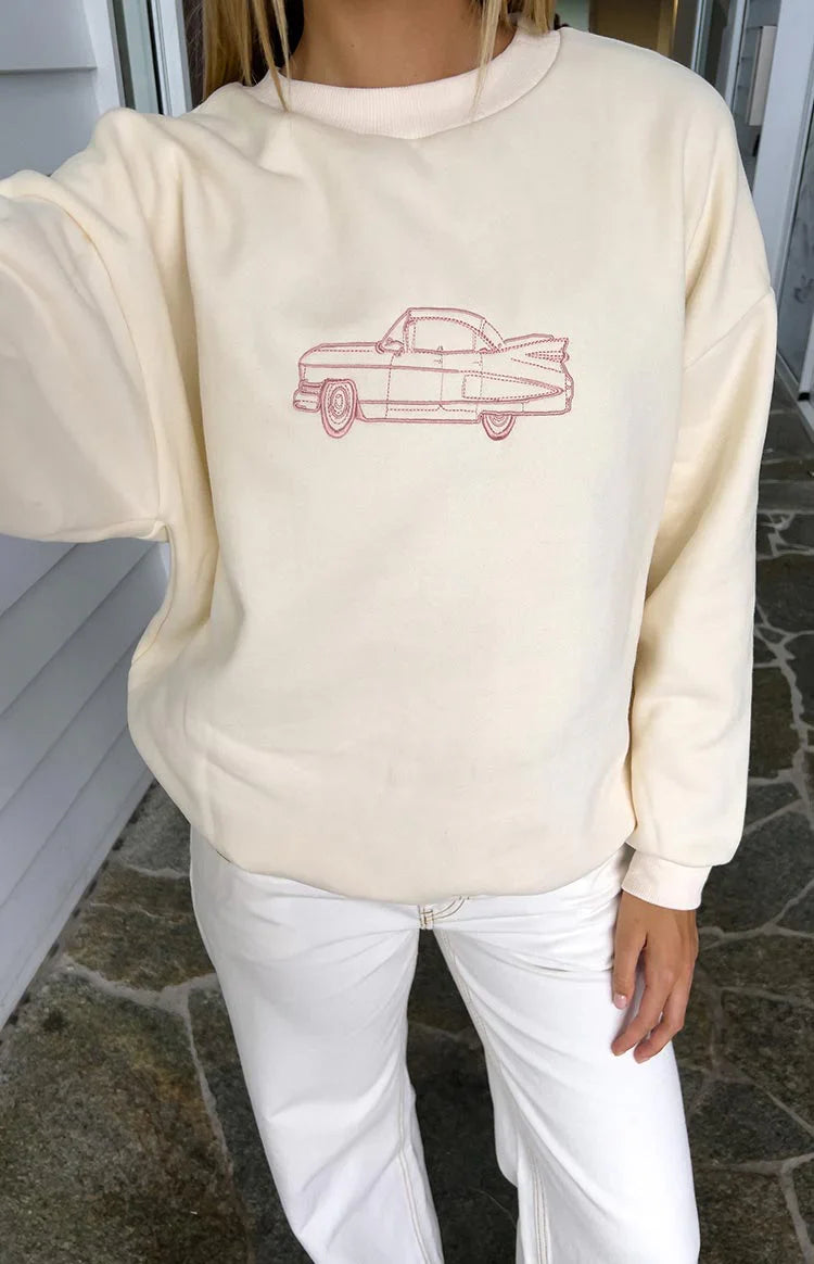 Elodie Crew Neck Sweater | Cream