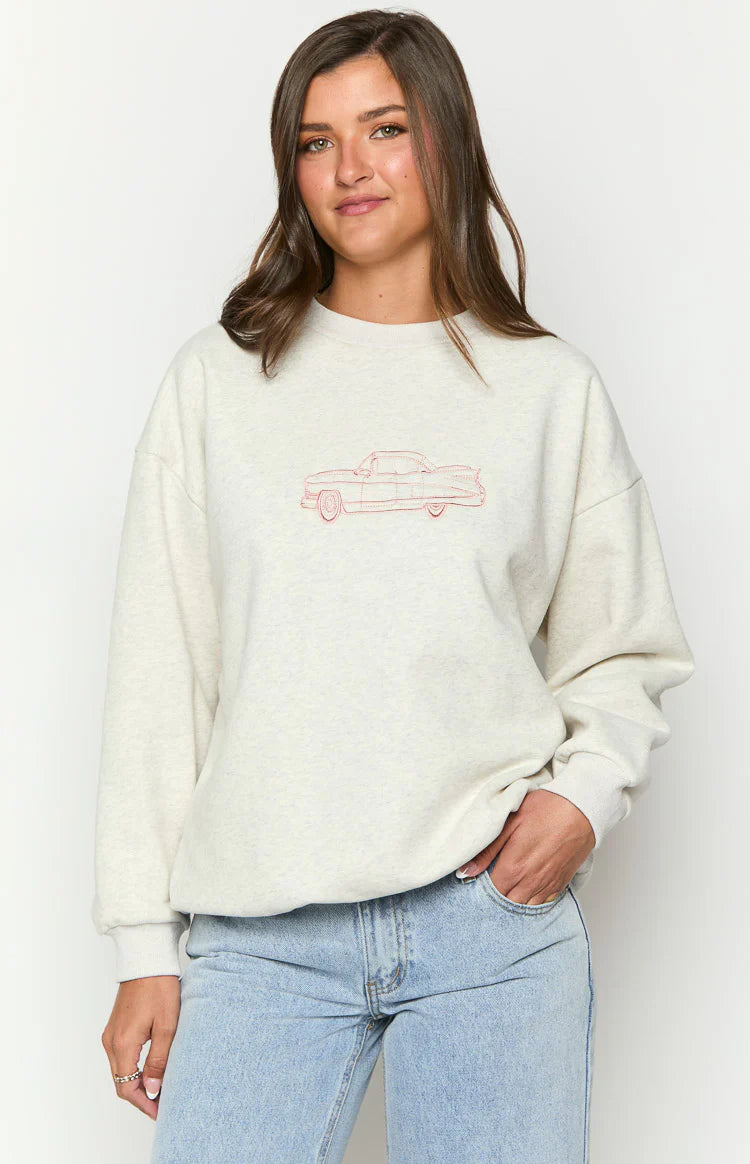 Elodie Crew Neck Sweater | Grey