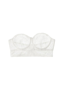 Acacia Underwire Strapless Longline Bra | Off White