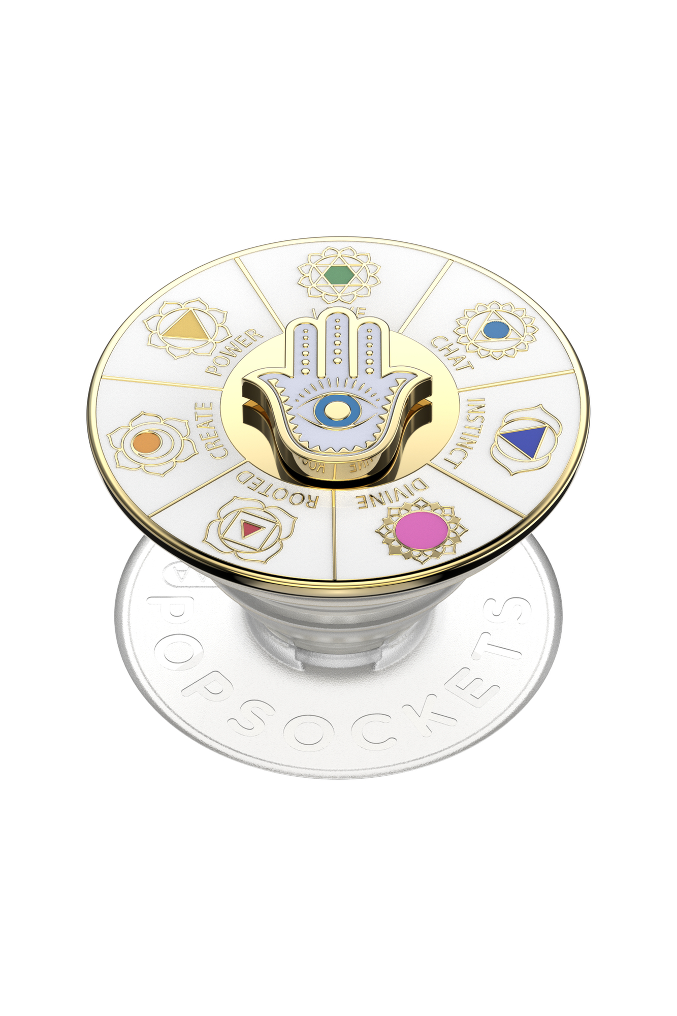 Enamel Spinner Chakras | White