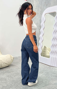 Essie Straight Leg Jeans | Dark Blue