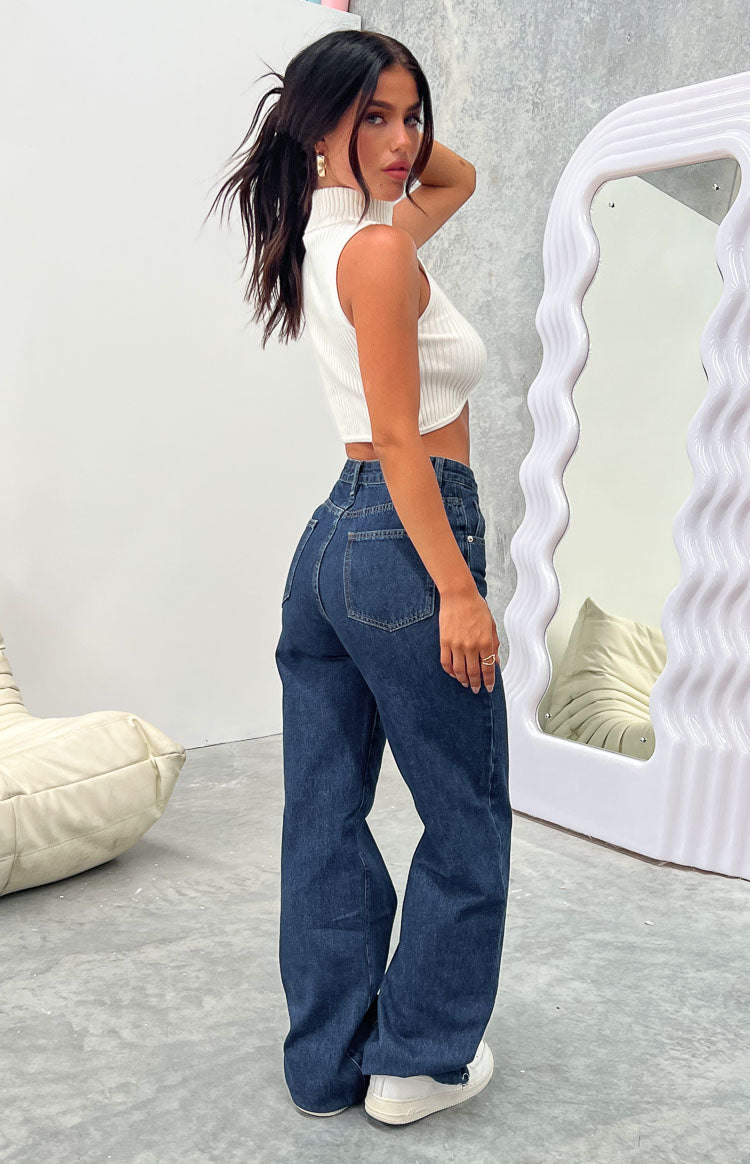 Essie Straight Leg Jeans | Dark Blue