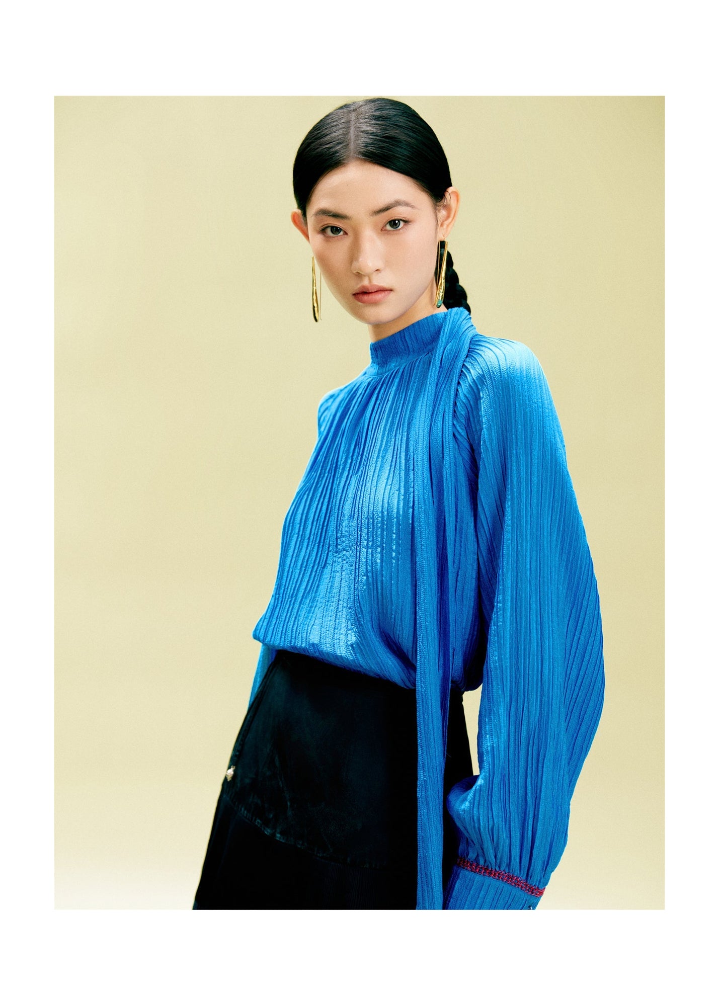Ethnic Pleated Top | Sapphire