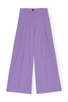 Light Solid High Waist Flared Leg Pants | Purple Haze