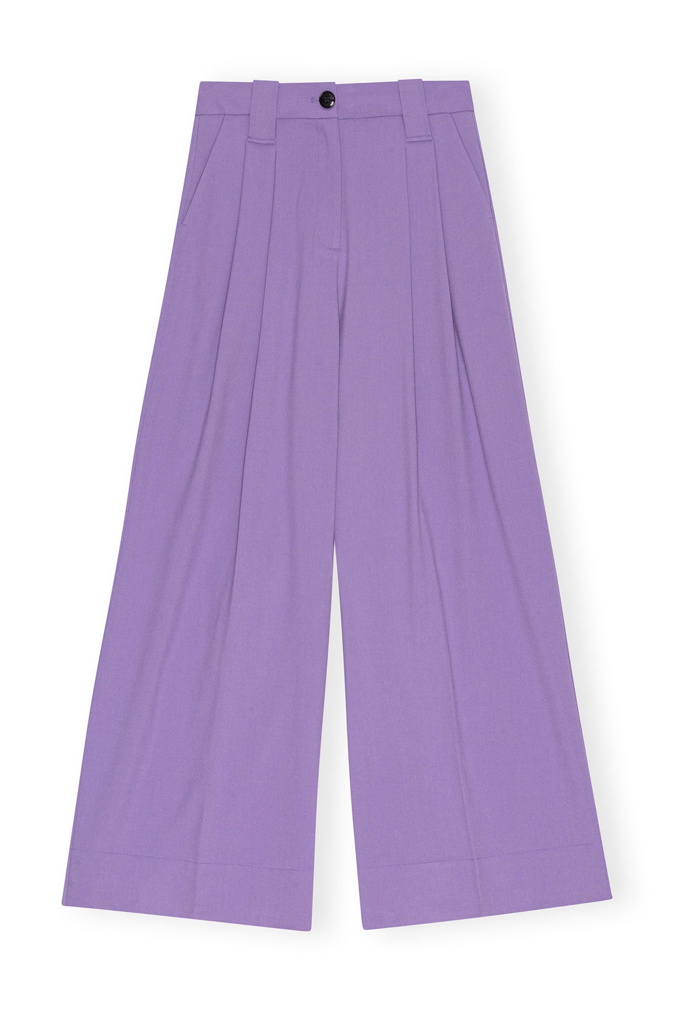 Light Solid High Waist Flared Leg Pants | Purple Haze