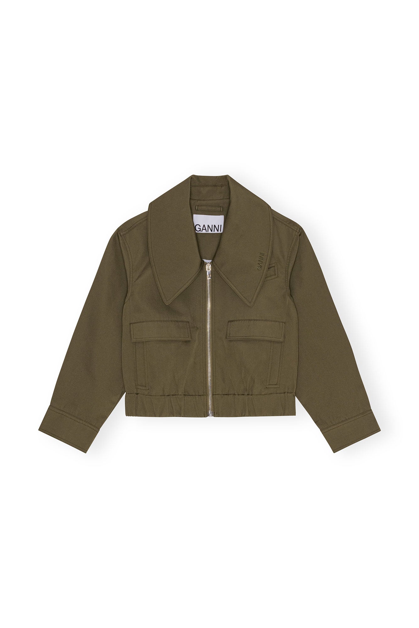Heavy Twill Wide Collar Short Jacket | Kalamata