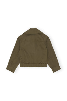 Heavy Twill Wide Collar Short Jacket | Kalamata