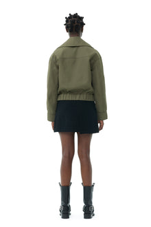 Heavy Twill Wide Collar Short Jacket | Kalamata