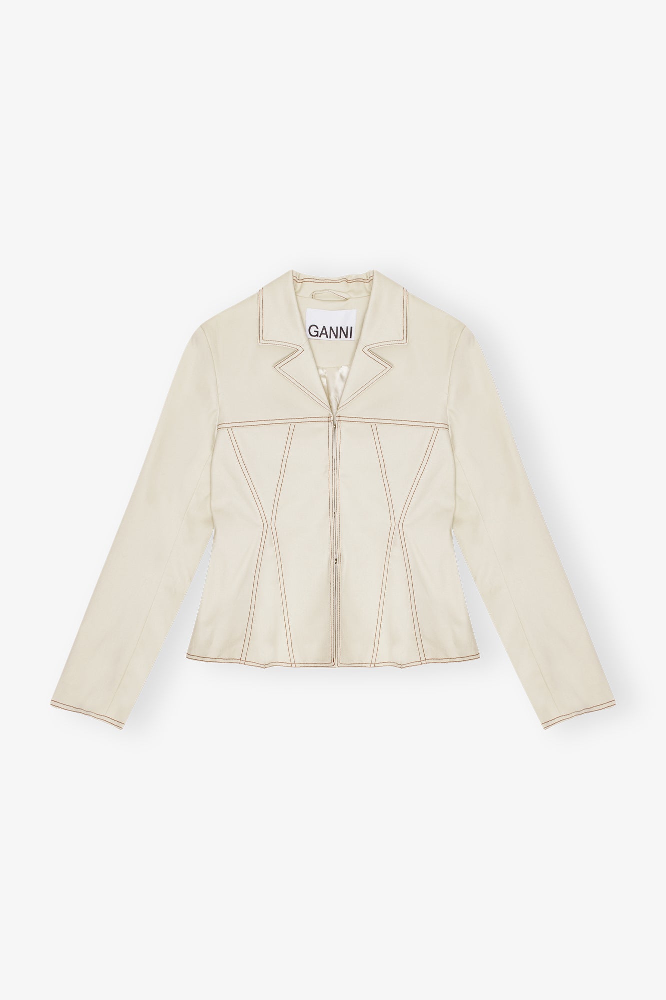 Herringbone Canvas Fitted Blazer | Summer Sand
