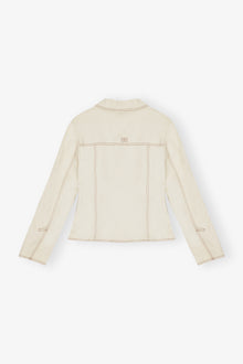 Herringbone Canvas Fitted Blazer | Summer Sand