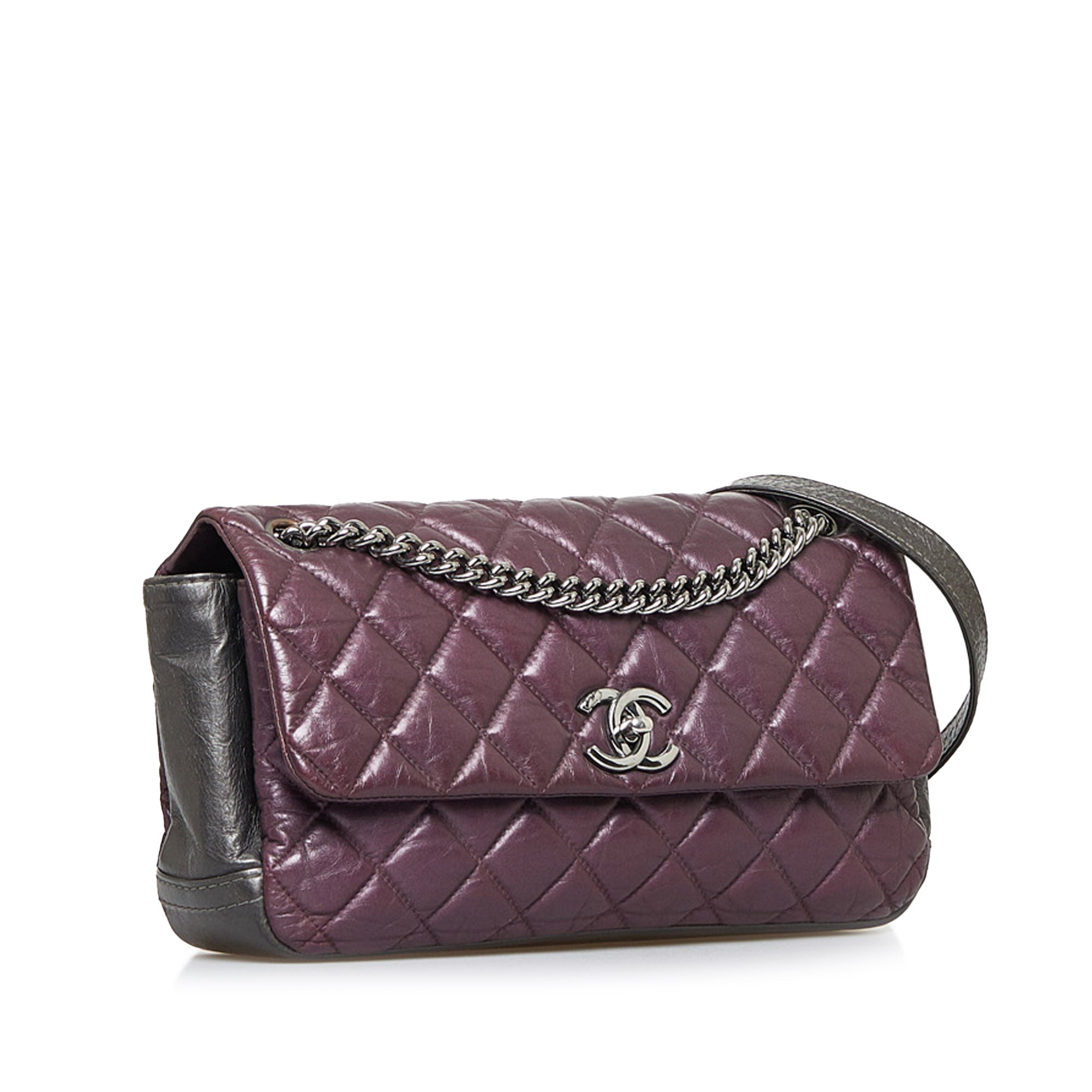 Chanel Pre-Owned Glazed Matelasse Portobello Flap Bag | Women | Purple