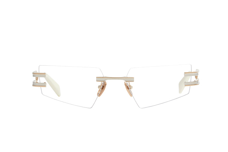 Unisex | Fixe Optical | White Gold - Bone Enamel - Bone | Clear
